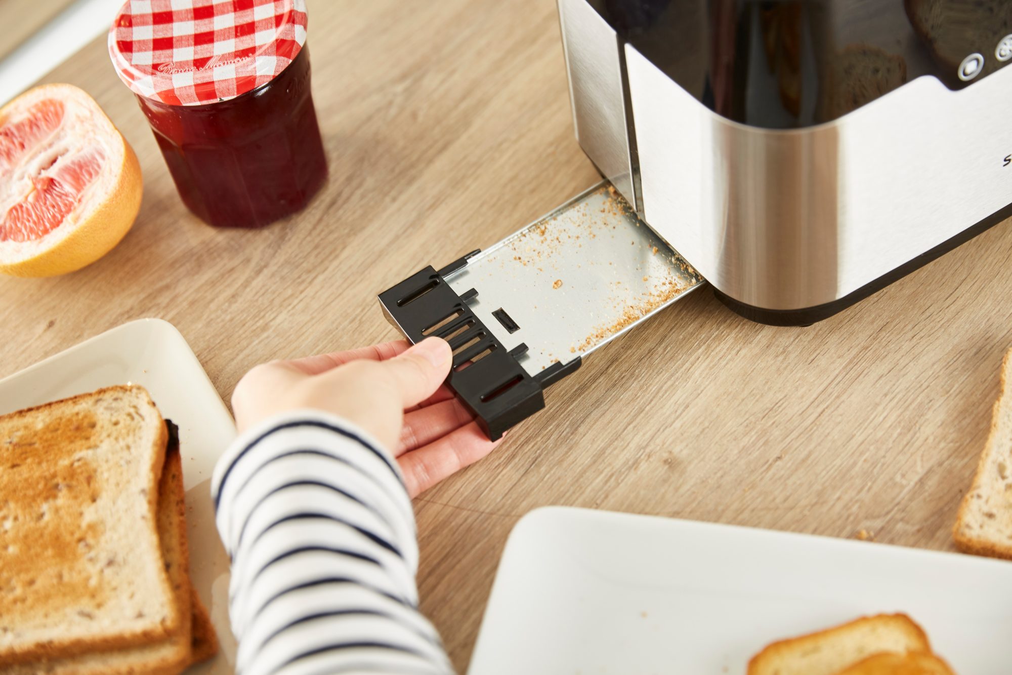 Grille pain tactile 2 larges fentes en inox Smart Toaster