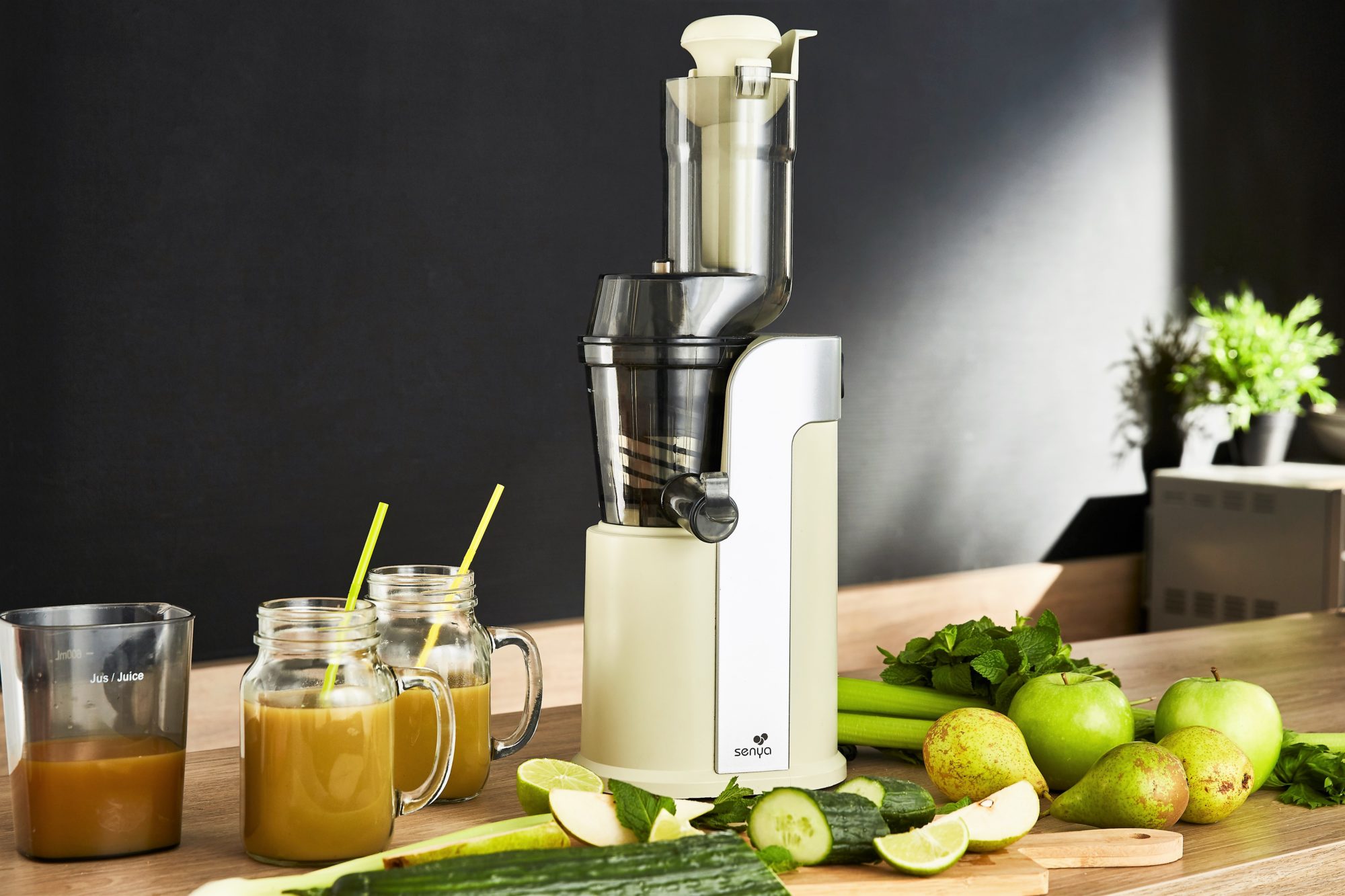 Senya Goulot crème, extracteur de jus et légumes Healthy Juicer