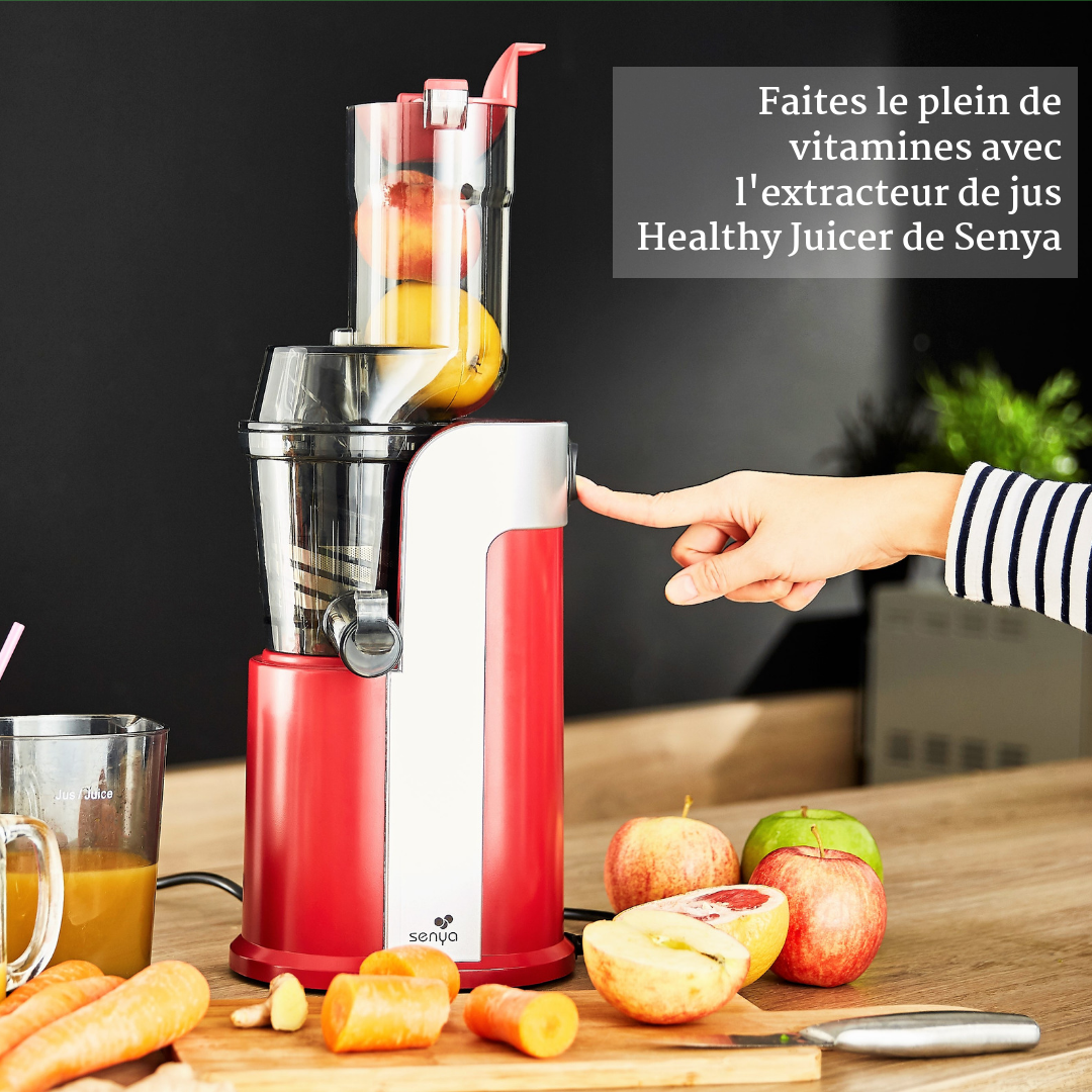 Extracteur de jus de fruits et légumes Senya Healthy juicer Rouge