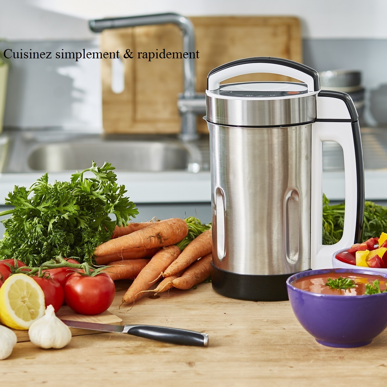 SENYA Blender chauffant soupe 1.6L Inox Mixeur et cuiseur Blender smoothie 1100W Cook & Heat