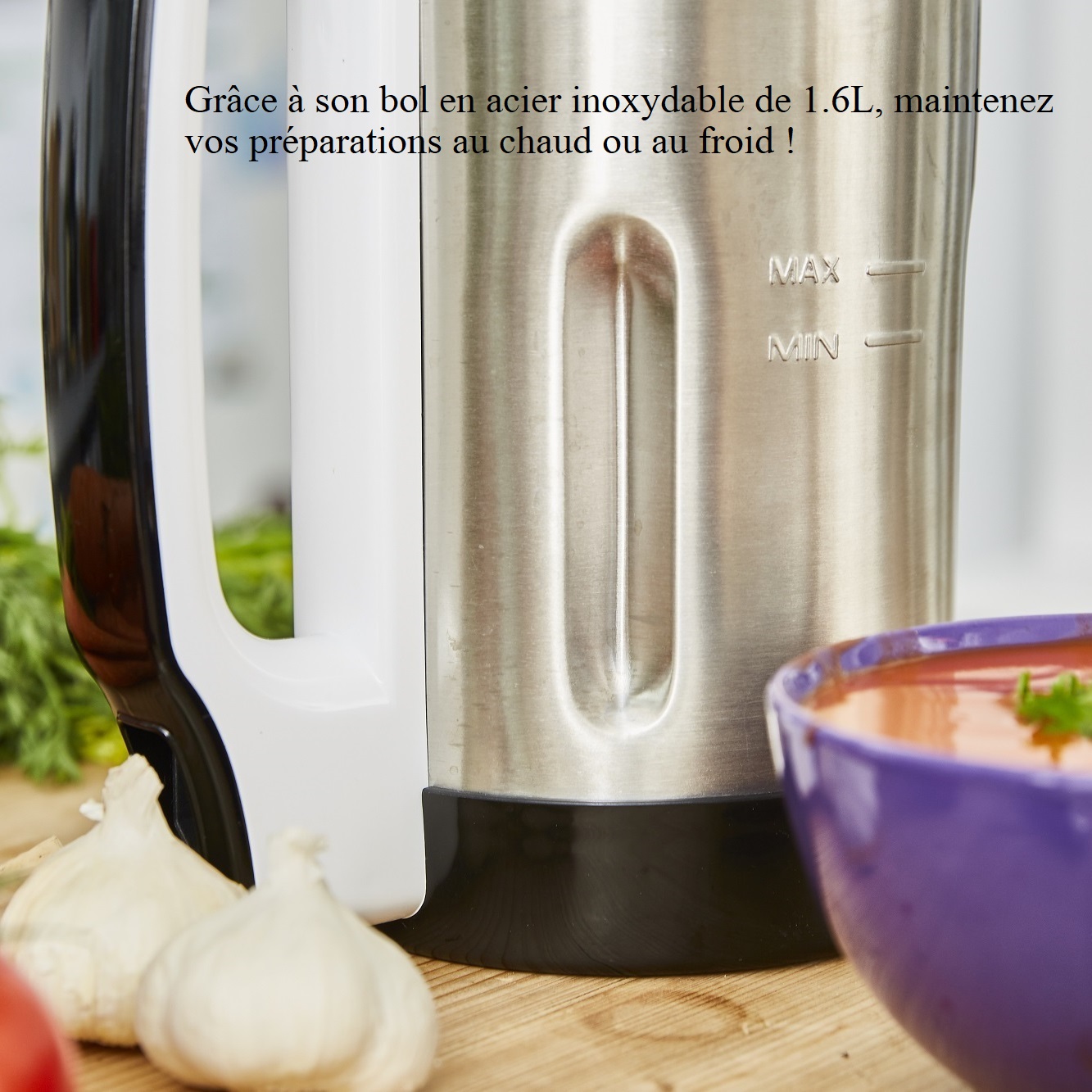 SENYA Blender chauffant soupe 1.6L Inox Mixeur et cuiseur Blender smoothie 1100W Cook & Heat