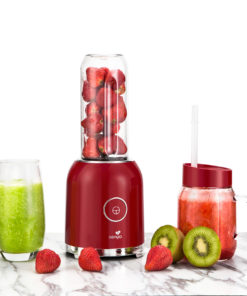 mini blender smoothie de Senya, couleur rouge, 250W, Juicy Delight