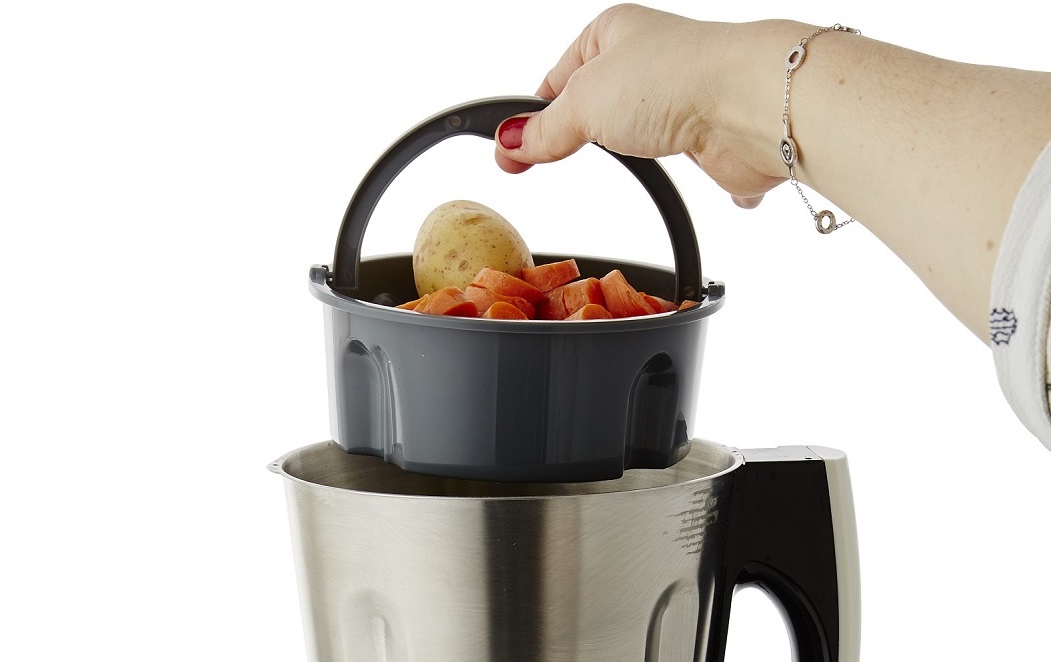 Blender chauffant Inox Cook & Ice version 3, mixeur soupe cuisson vapeur  Rouge SENYA Pas Cher 