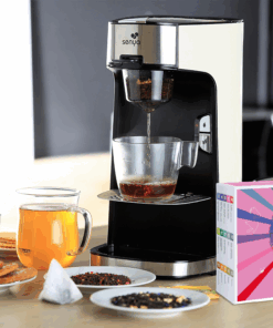 Machine à thé crème et coffret à thé