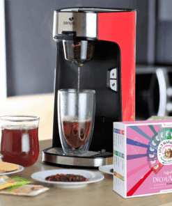Machine à thé rouge et coffret à thé