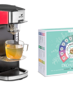 Théière Senya Set Machine à thé, théière électrique noire Tea Time & le  Coffret Découverte comprenant 72 sachets – Les 2 Marmottes