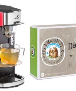 Machine à thé rouge Senya Tea Time et le coffret Découverte des 2 Marmottes