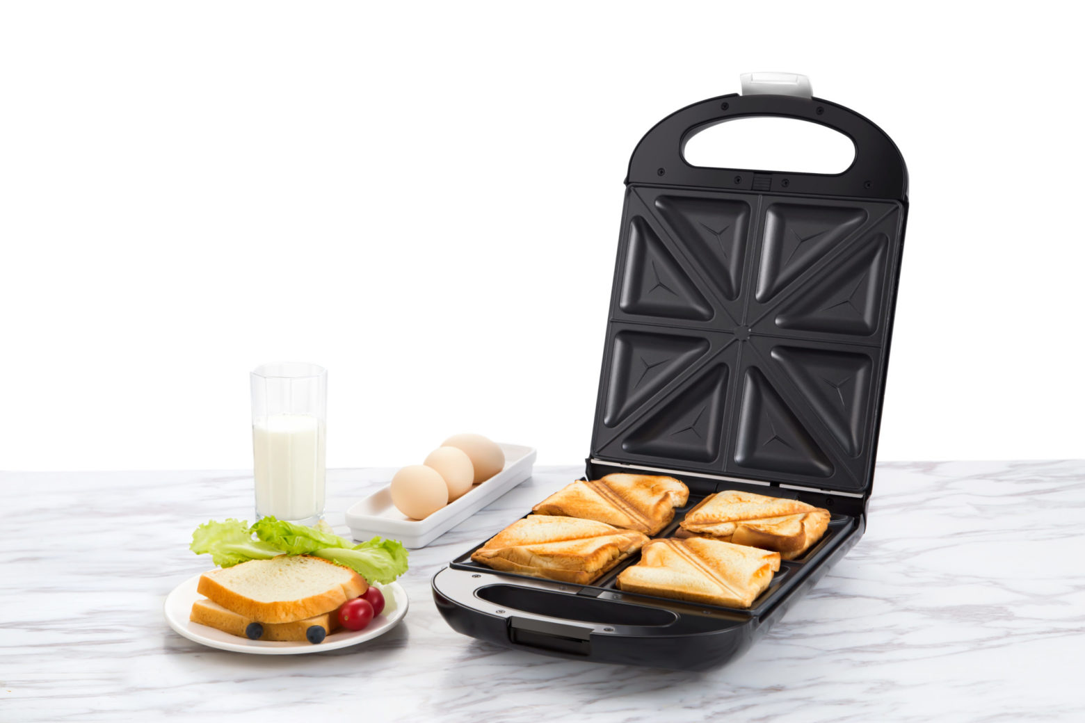 senya Gaufrier multifonction 4en1 - Panini, Croque monsieur, Gaufre,  Gaufrette – 2 empreintes - 750W - Waffle Party Black – SYCK-WM012N