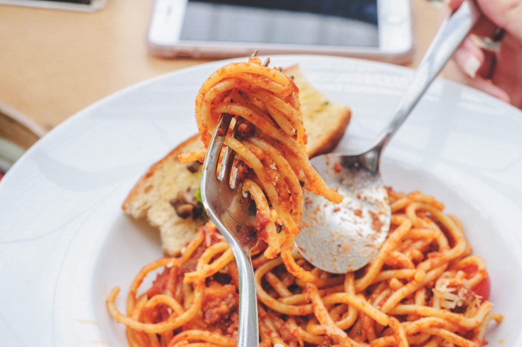 menu spaghetti bolo végétarien