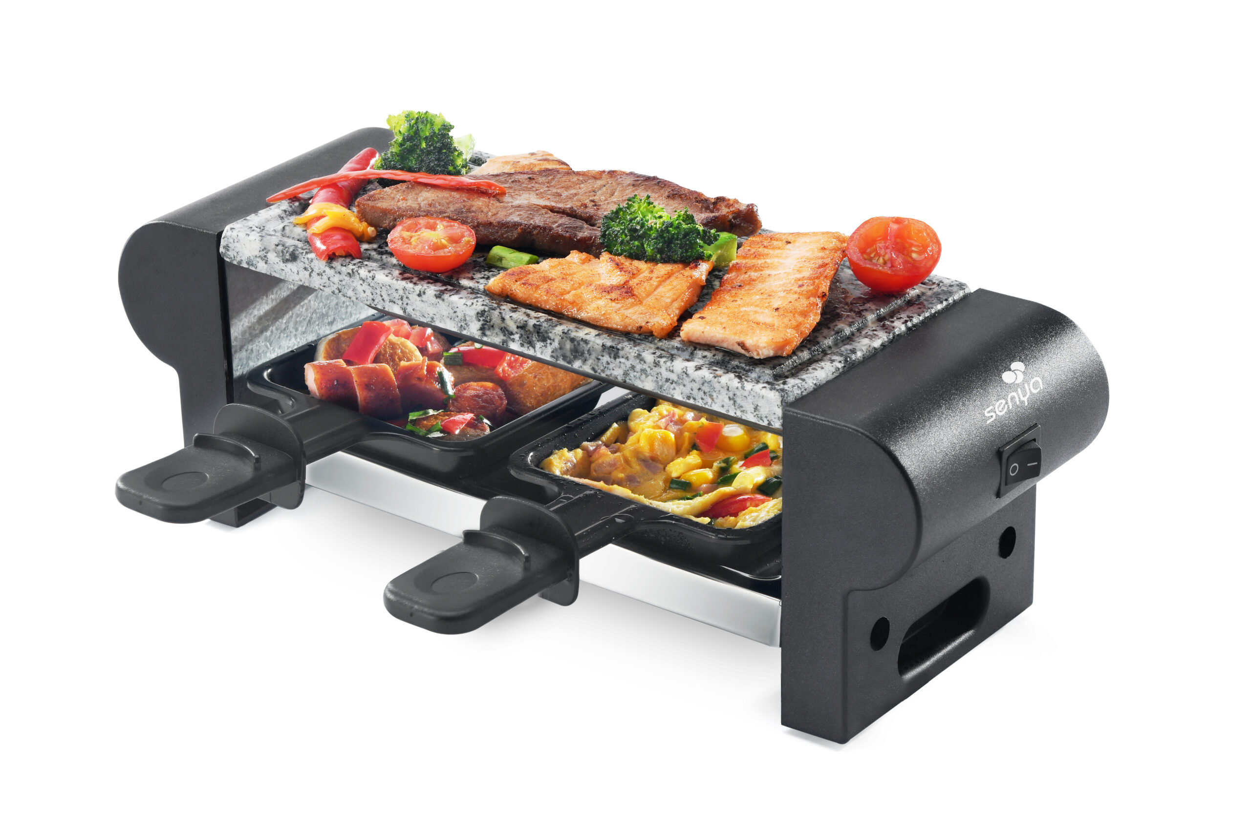 Appareil à Raclette et Pierrade Hot Stone Duo - 2 personnes - Tecniba