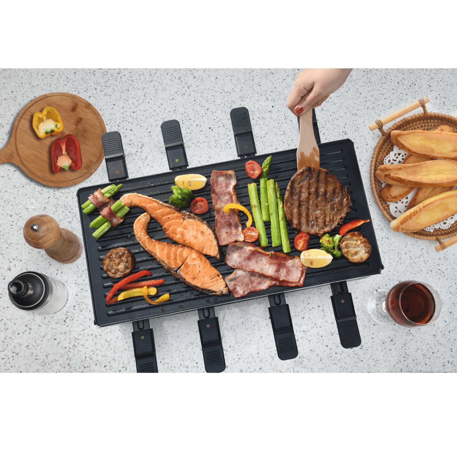 appareil à raclette en situation