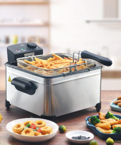 Friteuse électrique cuve amovible inox 5l - family fryer v019839 Senya