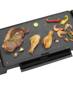 Plancha vu de haut avec aliments