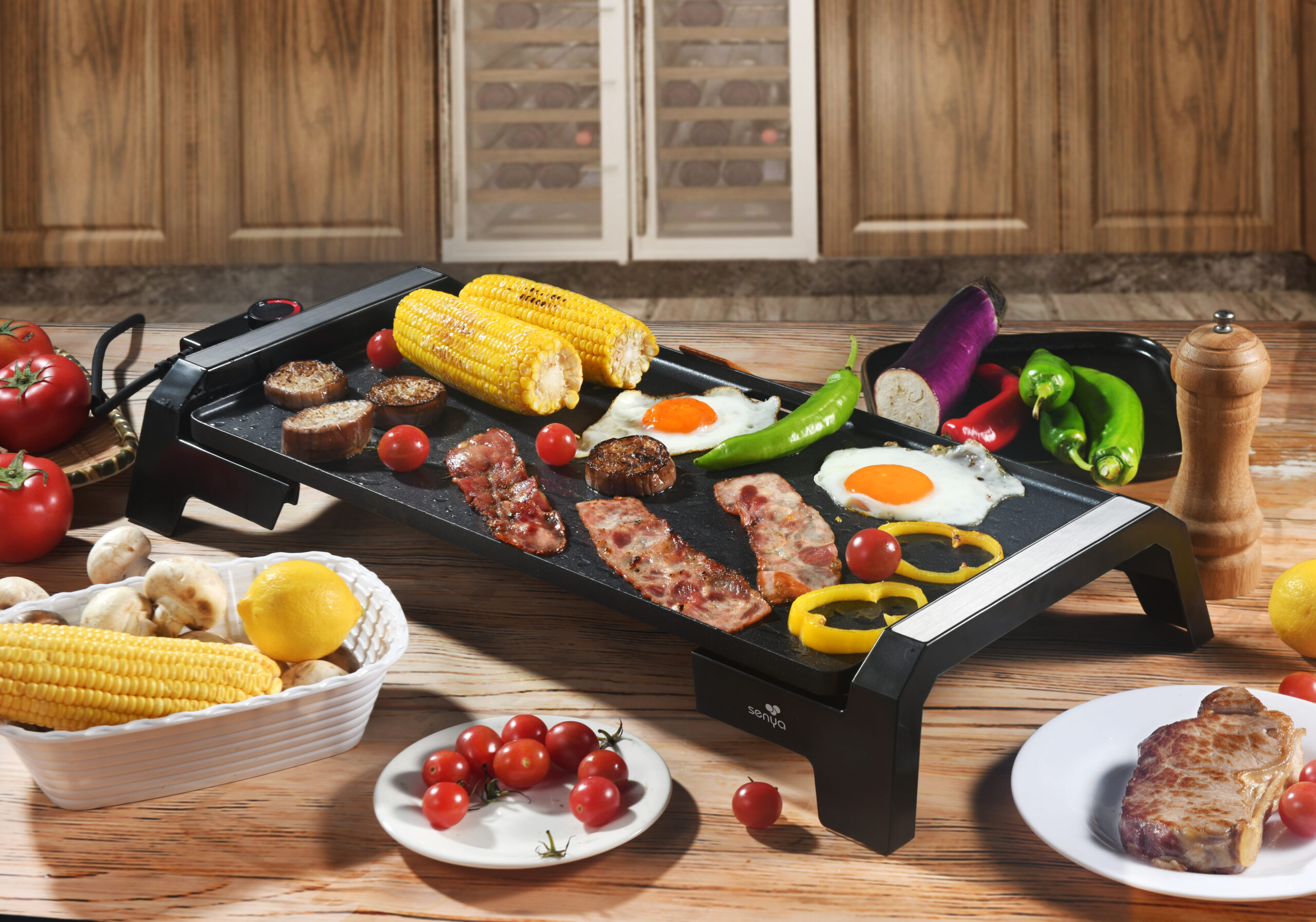 Appareil Raclette 8 Personnes Plancha Electrique Grill Thermostat