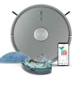 aspirateur gris et réservoir à eau