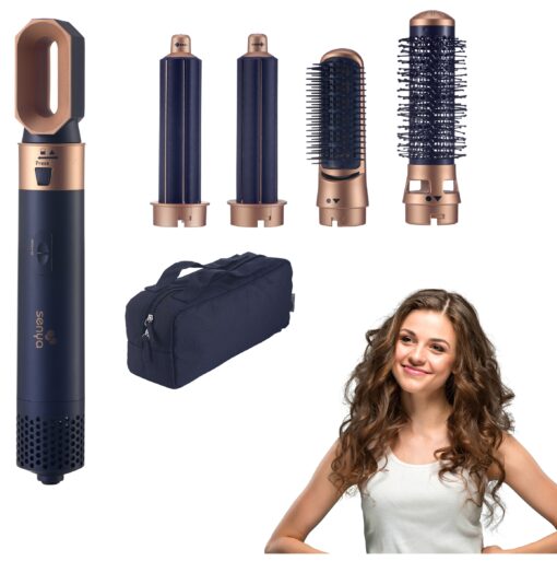 Brosse Soufflante 5 en 1 Air Styler & Sèche-cheveux : lissage, séchage, boucle, brushing 1000W Hair Designer SYWB-HS012N – Image 4