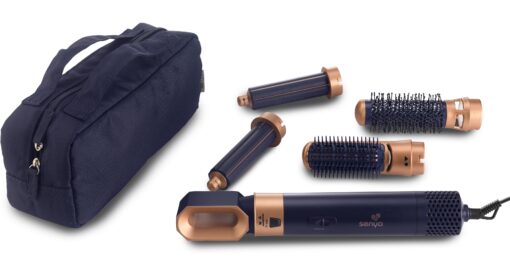 Brosse Soufflante 5 en 1 Air Styler & Sèche-cheveux : lissage, séchage, boucle, brushing 1000W Hair Designer SYWB-HS012N – Image 10
