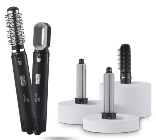 Brosse Soufflante 5 en 1 Air Styler & Sèche-cheveux : lissage, séchage, boucle, brushing 1000W Hair Designer SYWB-HS012N