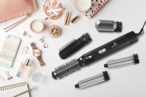 Brosse Soufflante 5 en 1 Air Styler & Sèche-cheveux : lissage, séchage, boucle, brushing 1000W Hair Designer SYWB-HS012N – Image 5