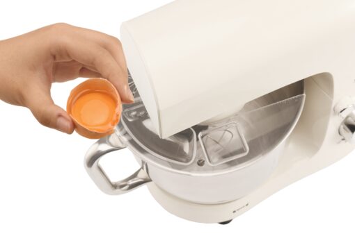 Robot Pâtissier 1500W – Bol Inox 5L avec Poignée – 10 Vitesses + Pulse – Accessoires & Couvercle Anti-Éclaboussures – Image 4