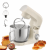 Robot Pâtissier 1500W – Bol Inox 5L avec Poignée – 10 Vitesses + Pulse – Accessoires & Couvercle Anti-Éclaboussures
